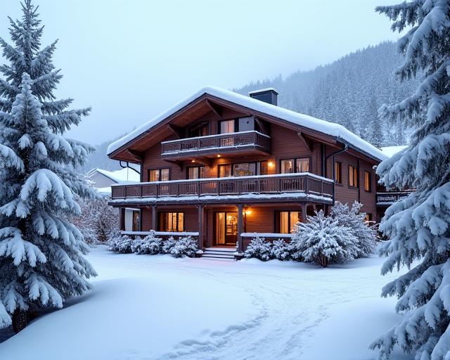 Das Restaurant Alpenblick im Winter mit Schnee